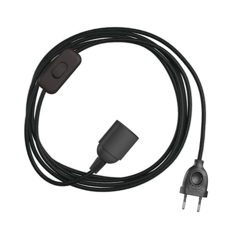 creative cables - Tubo di estensione in metallo per lampade a sospensione o da tavolo - 30 cm, Bianco