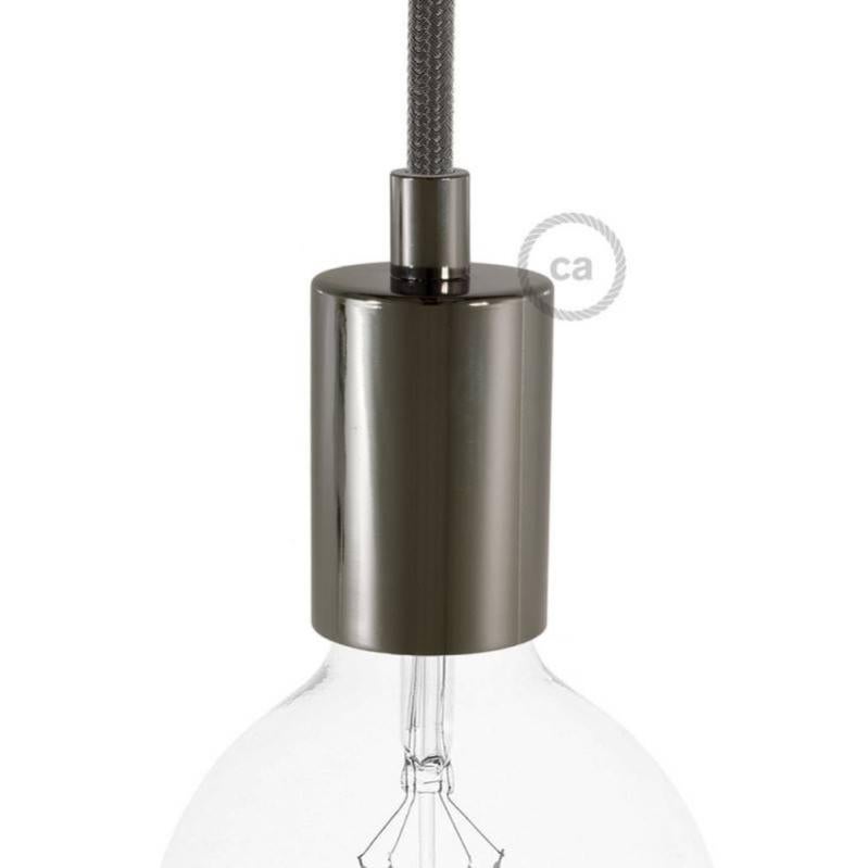 Creative-Cables Kit Portalampada E27 In Silicone Rosso Con Serracavo - Per Lampadine A Vista