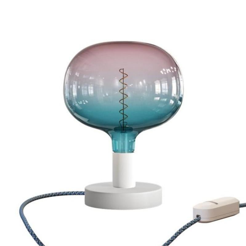 Creative cables Lampe de table Posaluce Cobble en métal (Blanc mat