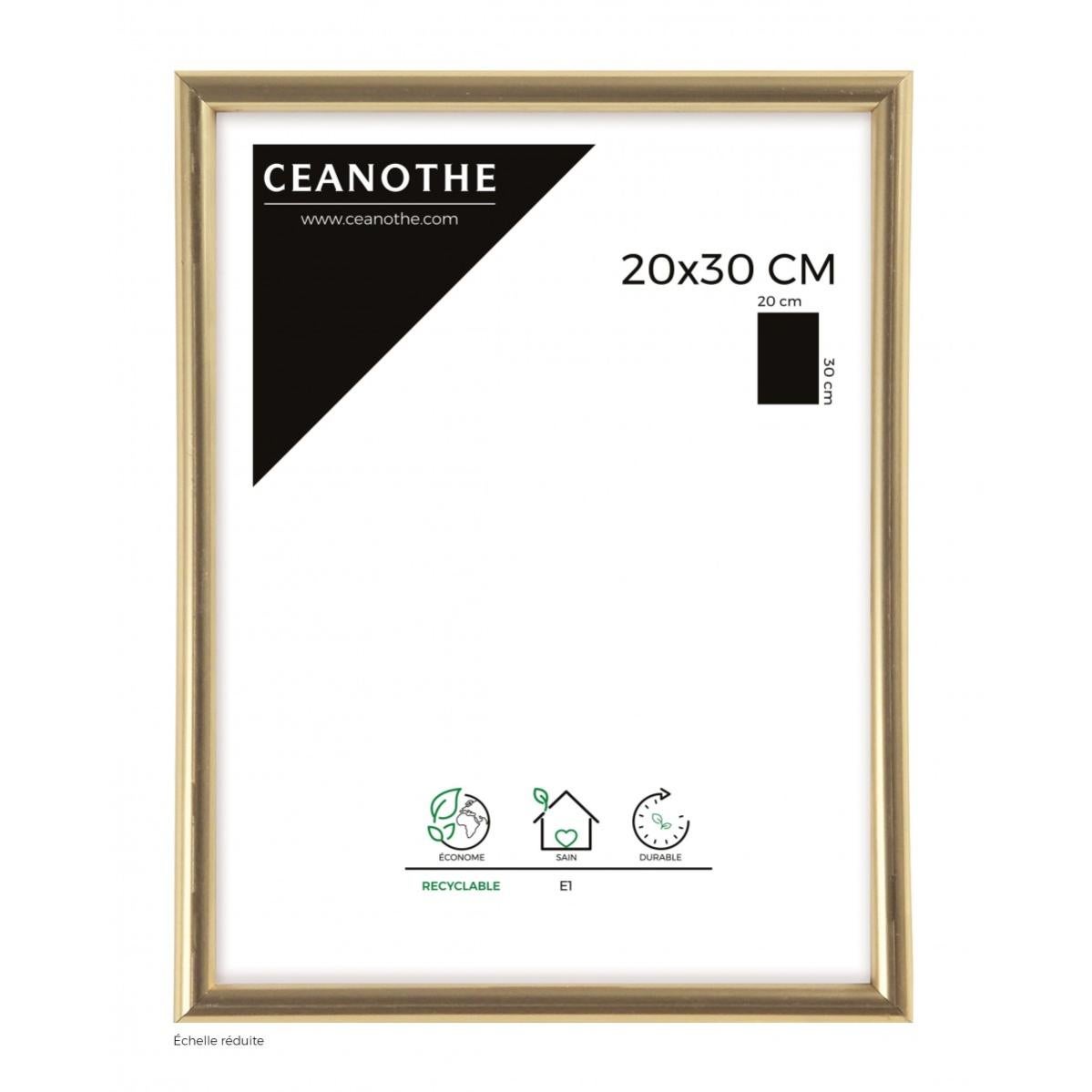 Cadre Photo Aluminium Doré 21x30 Cm - Style Moderne - Suspension Horizontale/Verticale