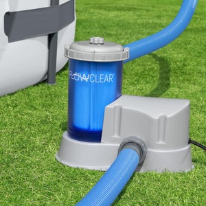 Vhbw Cartouche filtrante compatible avec Bestway Flowclear 2.006 l/h, 3.028  l/h piscine pompe de filtration - Filtre à eau, blanc / bleu