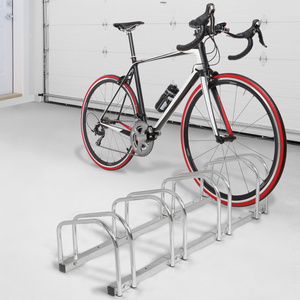 Relaxdays Râtelier pour 6 vélos, Montage au Sol, Roues de Largeur 50 mm  Max., en métal, Garage, argenté : : Bricolage