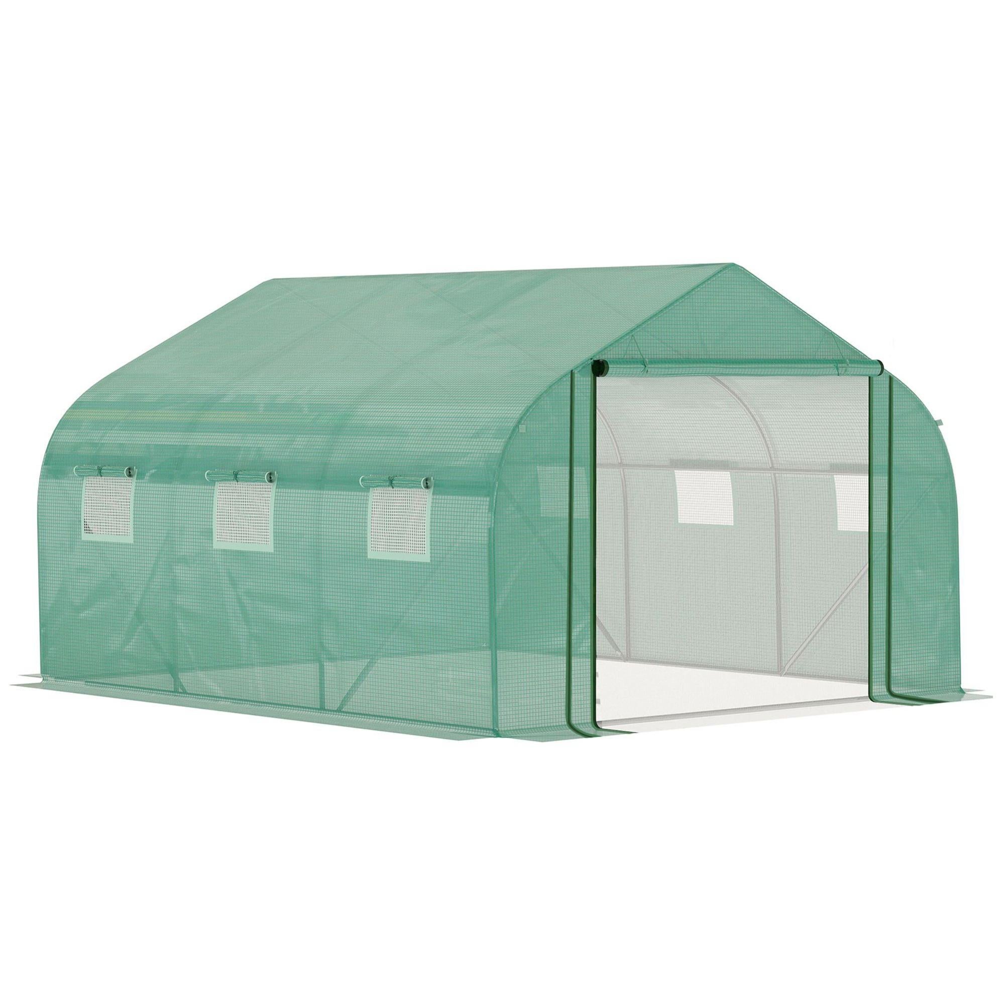 Outsunny Serra da Balcone a 5 Livelli con Porta Avvolgibile, Serra