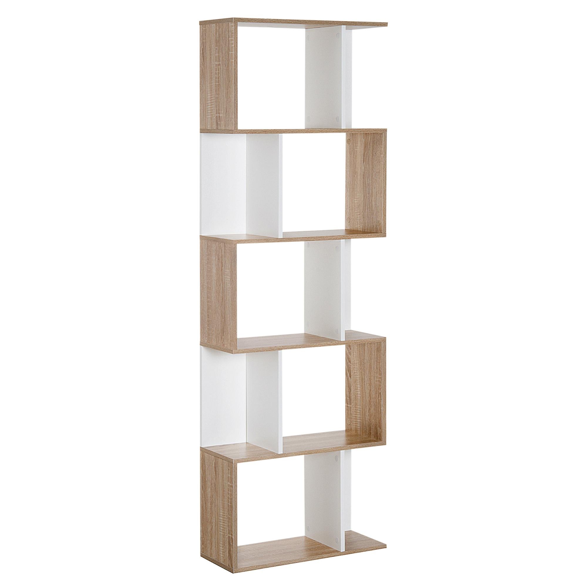 Libreria A Cubi HOMCOM Con 6 Ripiani In Truciolato Marrone Rustico, Design Moderno E Lineare, Ideale Per Cameretta, Studio E Ufficio, Dimensioni 61.5x29.5x91.5 Cm, Ogni Cubo Regge Fino A 30 Kg, Facile Da Montare Con Manuale Incluso, Perfetta Per Organizzare Libri E Soprammobili
