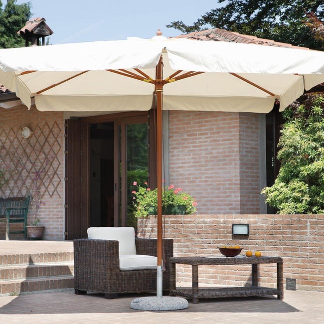 VERDELOOK Ombrellone in Alluminio e Poliestere, 3x3 m, Ecrù | Leroy Merlin VERDELOOK Ombrellone in Alluminio e Poliestere, 3x3 m, Ecrù | Leroy Merlin