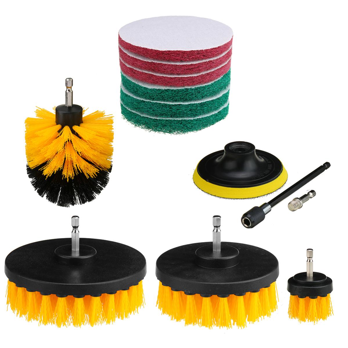 Set 5 Spazzole Per Trapano Wislter - Per Pulizia Vasche, Piastrelle, Tappeti E Auto - Setole In Nylon - Foto 2