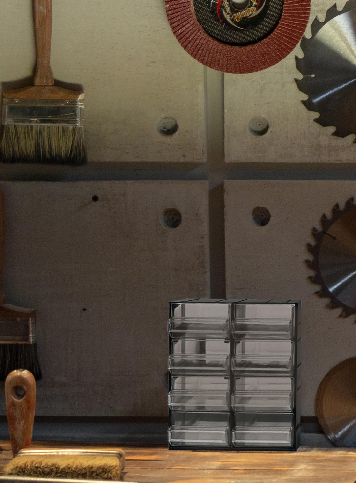 2 Portaminuteria Con 41 Cassetti Trasparenti - Organizzatore Per Viti, Gioielli, Lego, 30x13,5x45cm - Foto 13