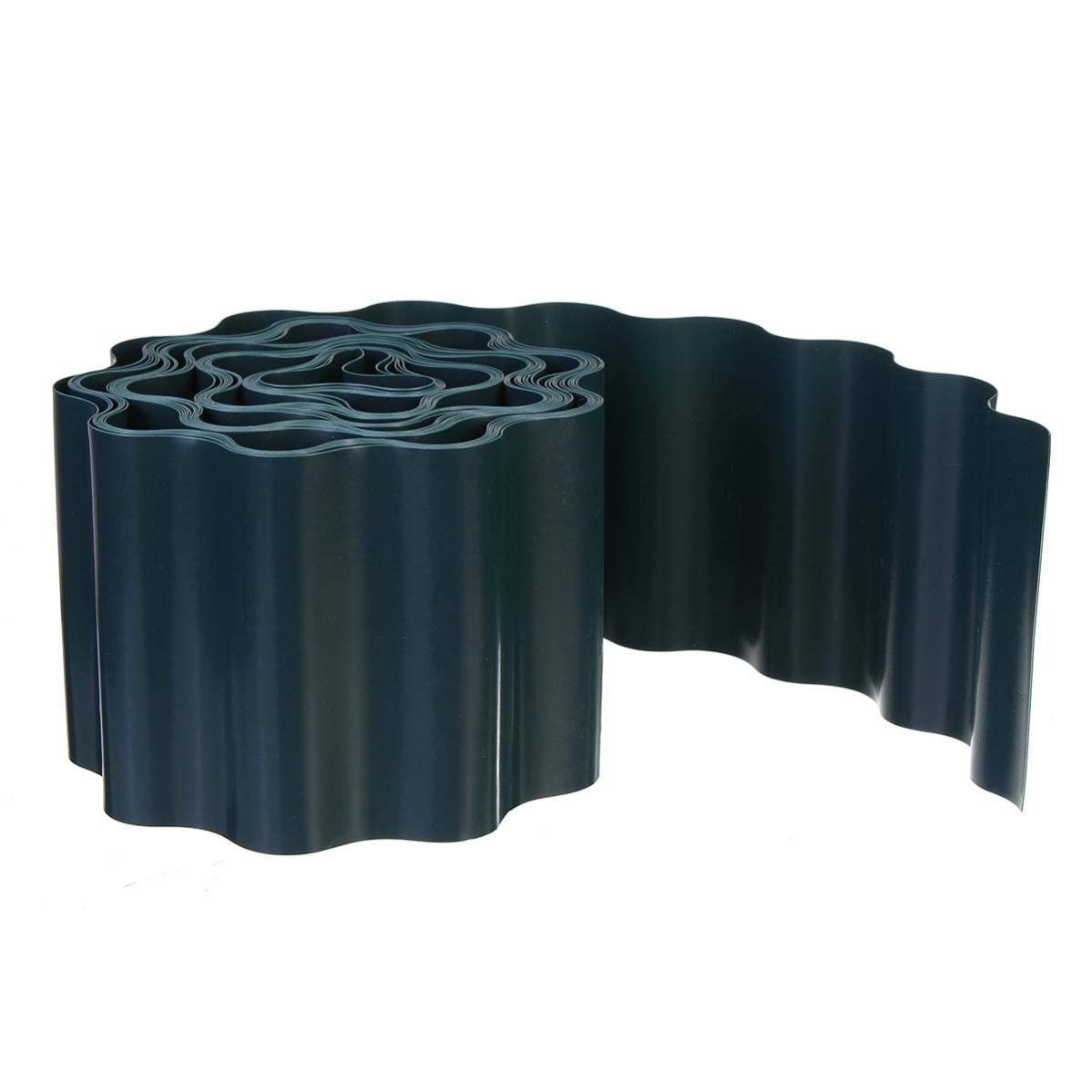 Bordure De Jardin à Dérouler – Plastique Gris, Hauteur 14 Cm X Longueur 10 M – Pour Délimiter Pelouse Et Massifs