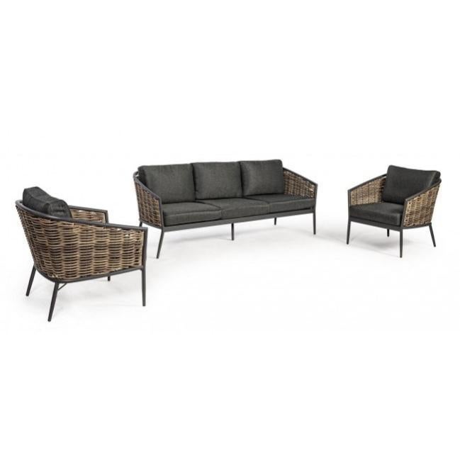 PHI VILLA Set 2 Sedie Da Giardino In Rattan Sintetico Con Cuscini Rimovibili - Moderno Per Terrazza, Balcone E Veranda - Portata 150kg - 2