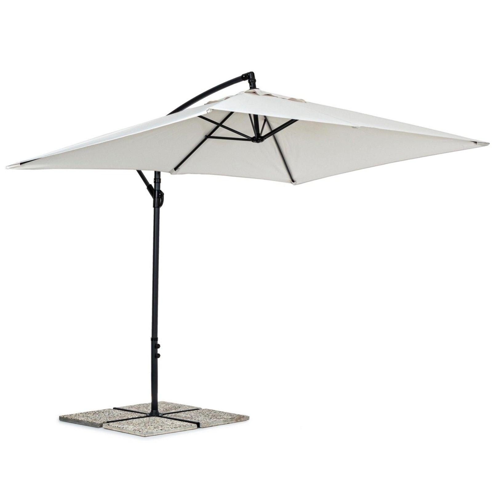 Ombrellone Giardino Parete 270cm Palo Struttura Muro Alluminio Gazebo Nero | Leroy Merlin
