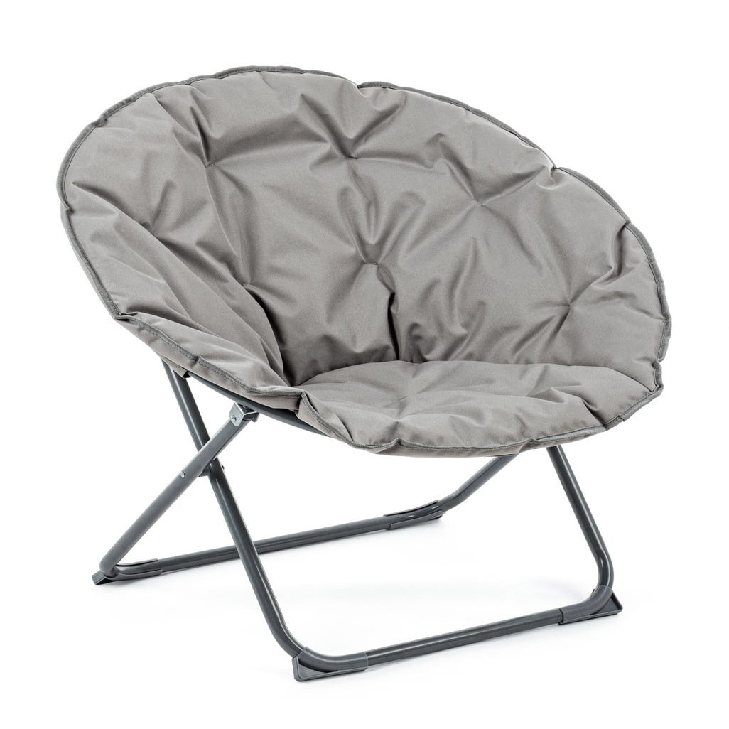 Sedia poltrona pieghevole da giardino con struttura in metallo 80x80 cm  Soft Chair