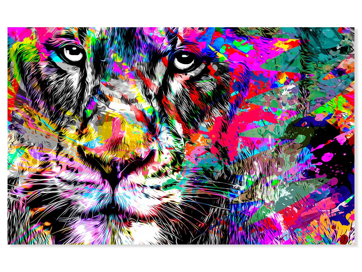 Tableau Tigre Hurleur - Pop Art