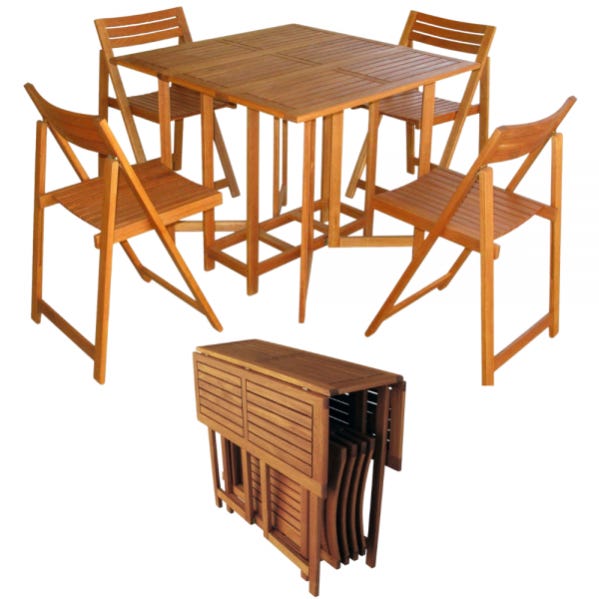 EASYCOMFORT - EasyComfort Set 5 Pezzi Tavolo e Sedie da Pranzo, 1 Tavolo Rettangolare e 4 Sedie in Acciaio e MDF per Spazi Limitati EASYCOMFORT - EasyComfort Set 5 Pezzi Tavolo e Sedie da Pranzo, 1 Tavolo Rettangolare e 4 Sedie in Acciaio e MDF per Spazi Limitati