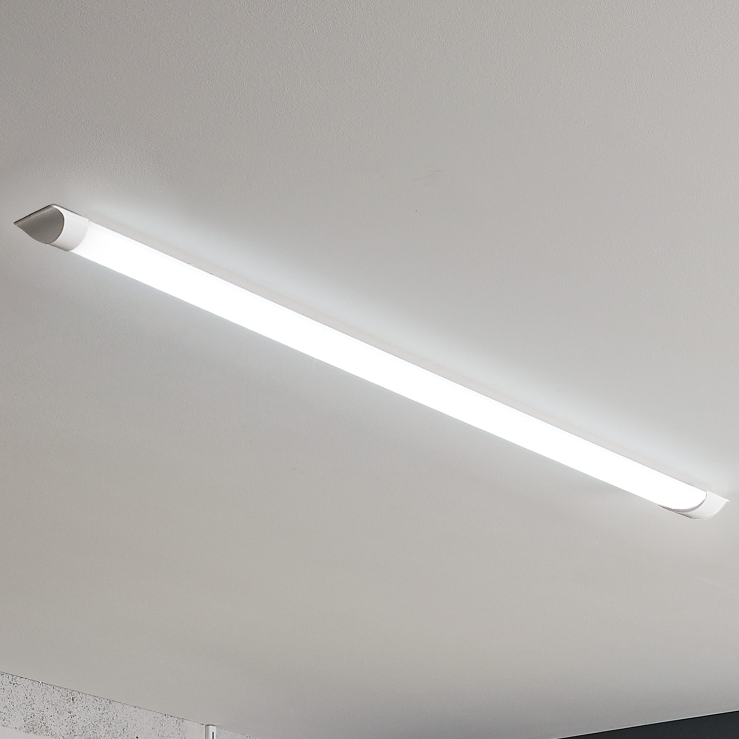 INSPIRE - Réglette LED OKHA - 21W - 2520LM - IP20 - 4000K - L.119 cm -  Blanc - Lumière Atelier - Garage - Bureau