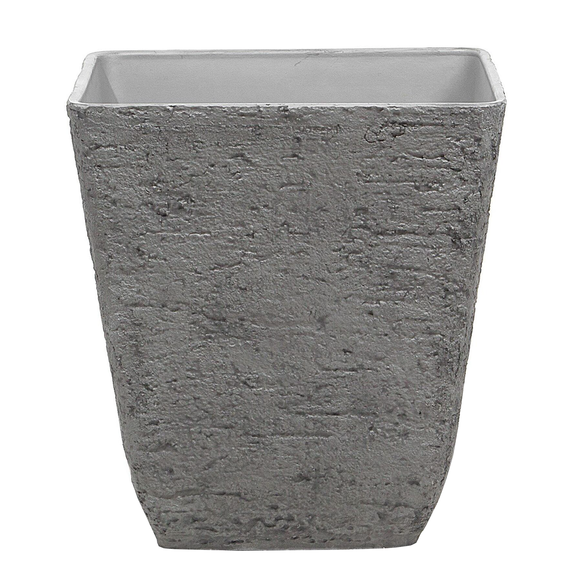 Vaso Quadrato Rotterdam 30 cm Grigio Ecopots