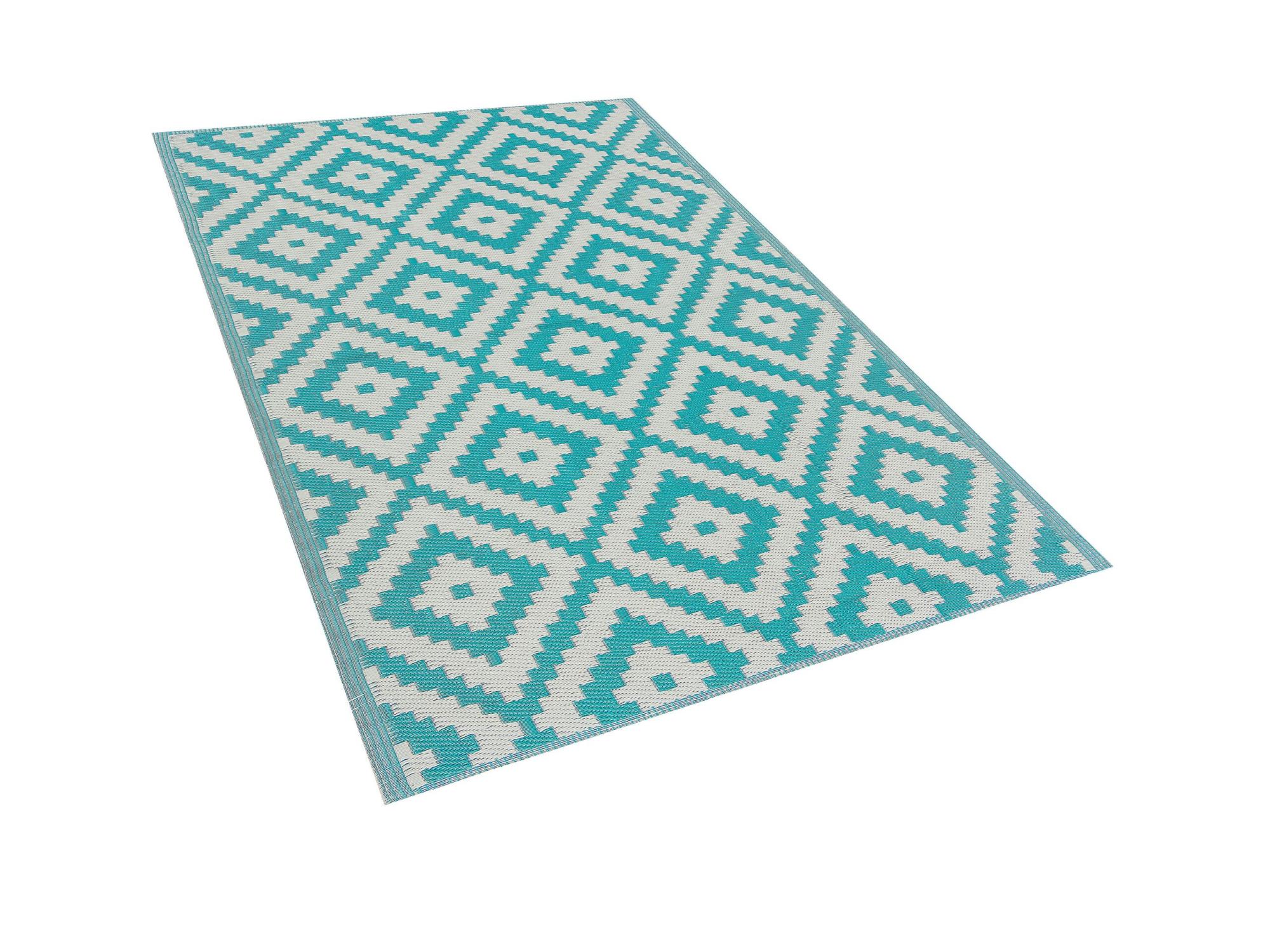 Tapis Gratte Pied Extérieur Leroy Merlin Beliani Tapis Extérieur Bleu Motif Losanges 120 X 180 Cm Hapur | Leroy