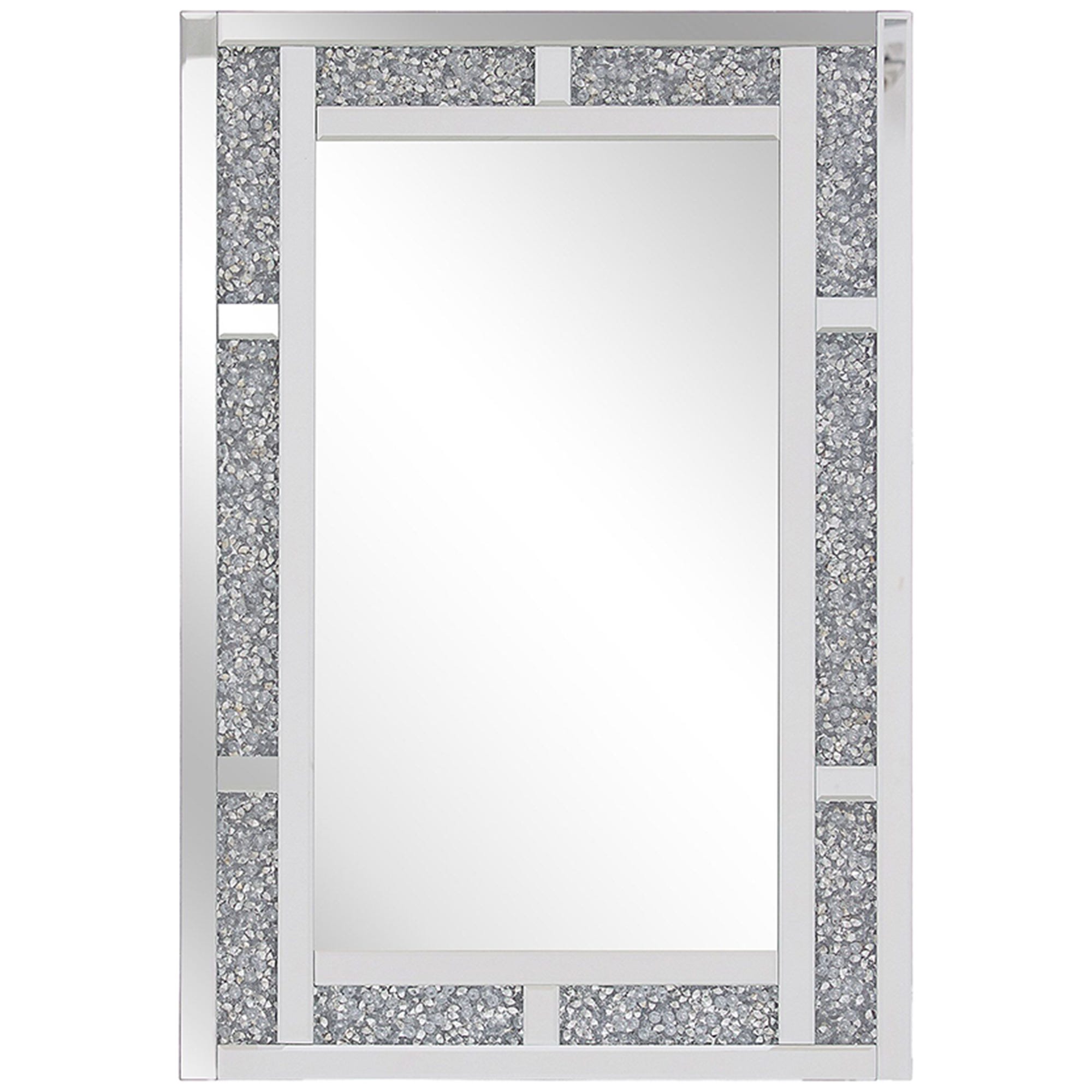 Specchio da parete argento 60 x 90 cm AVRILLE