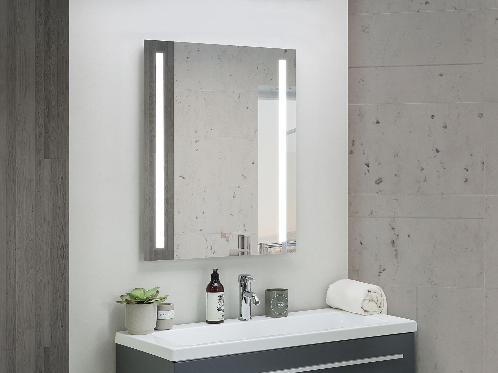 Beliani Miroir Avec Led 70 X 90 Cm Martinet | Leroy Merlin