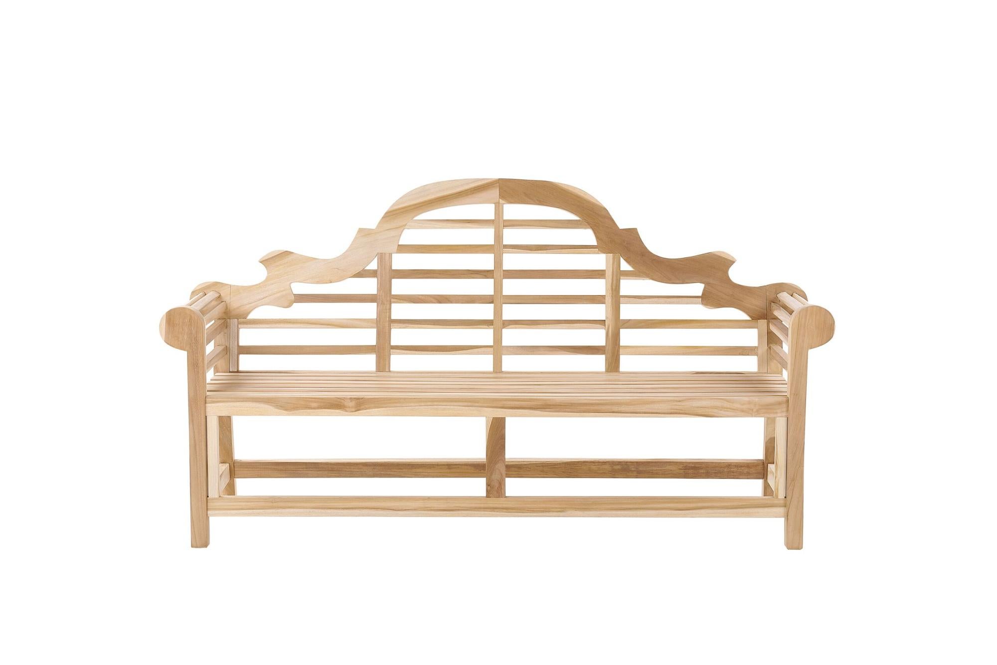 Beliani Banc De Jardin En Bois De Teck Clair 180 Cm Marlboro Leroy Merlin