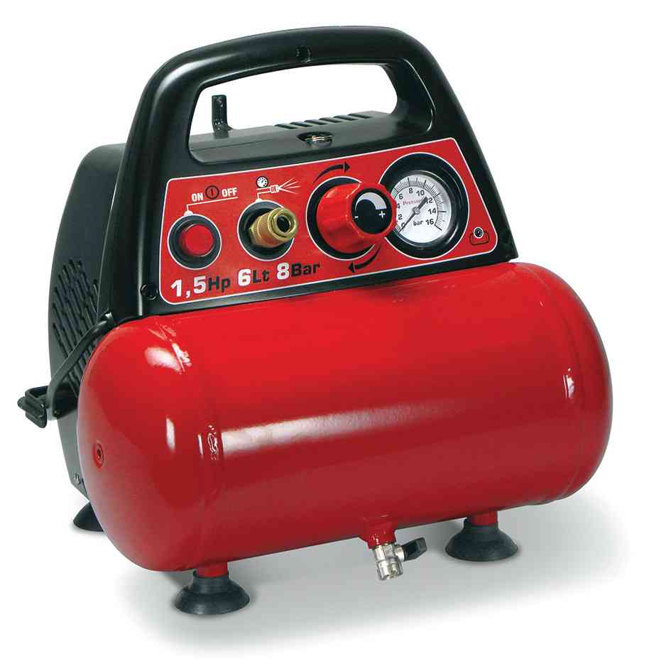 COMPRESSORE 6 l DARI 1,5 hp 1100 W SPIDER6/195 PRESSIONE 8 bar