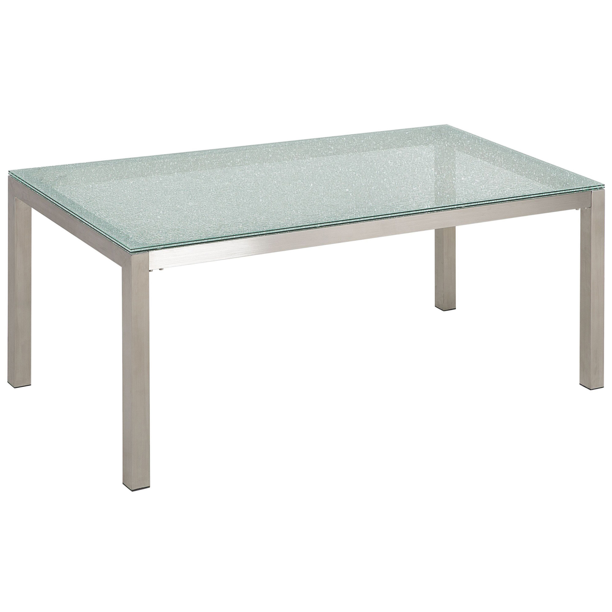 Tavolo Da Pranzo In Vetro Temperato Con Gambe Cromate – 119x70x75 Cm, Rettangolare, Moderno, Per 6 Persone - 5