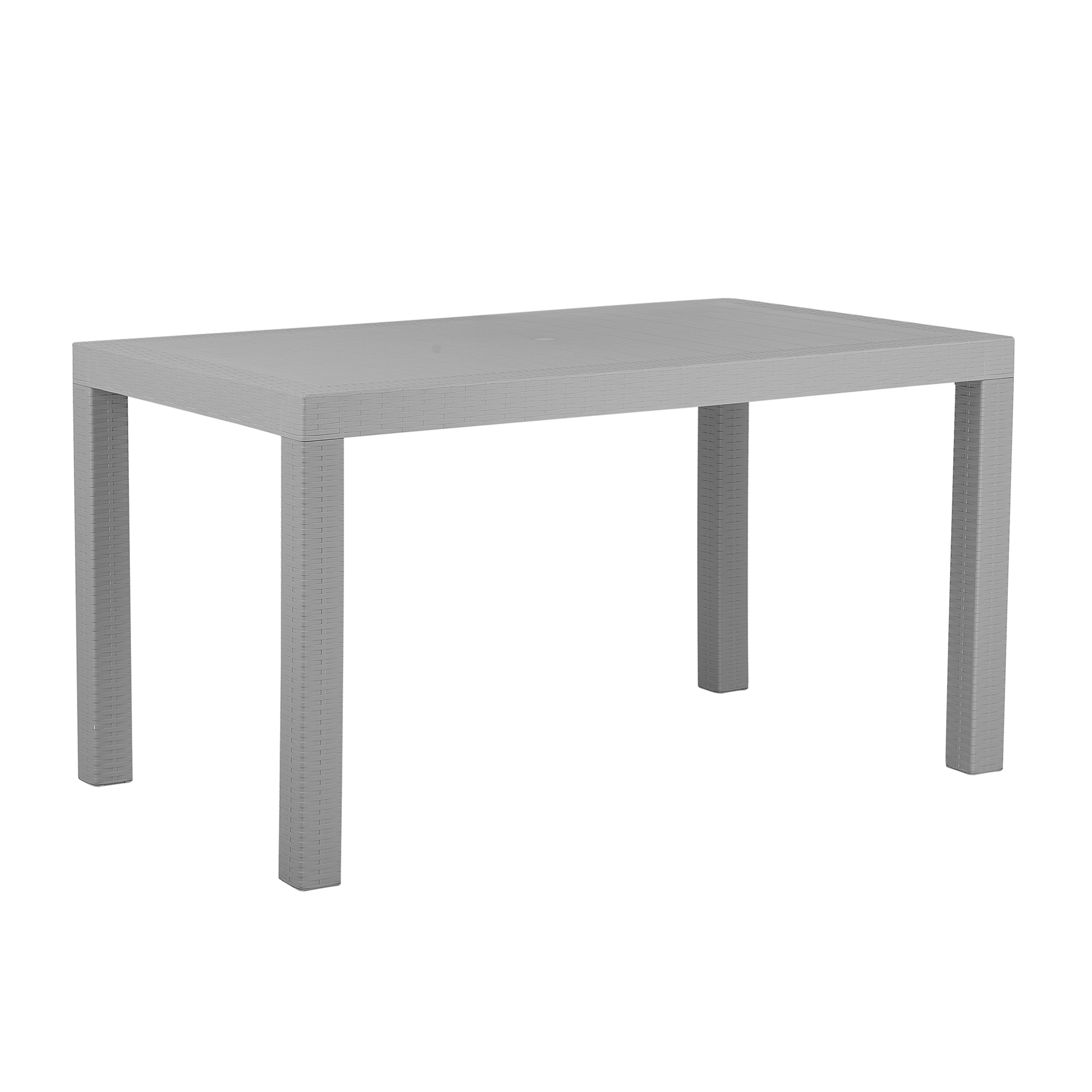Beliani Table de jardin gris clair 140 x 80 cm FOSSANO Leroy Merlin