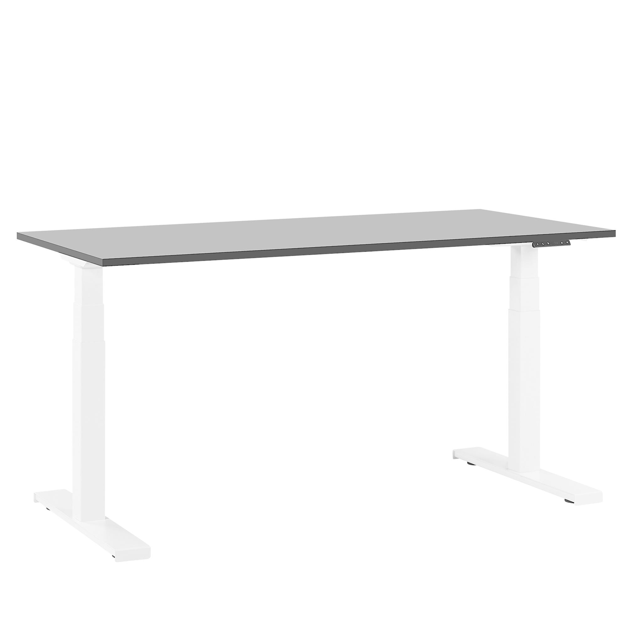 Beliani Table de bureau 160 x 72 cm blanche hauteur réglable par  electronique DESTIN II
