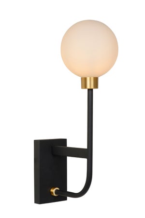 Lucide ALEXA - Lámpara de pared Baño - LED - 1x13W 3000K - IP44 - Negro