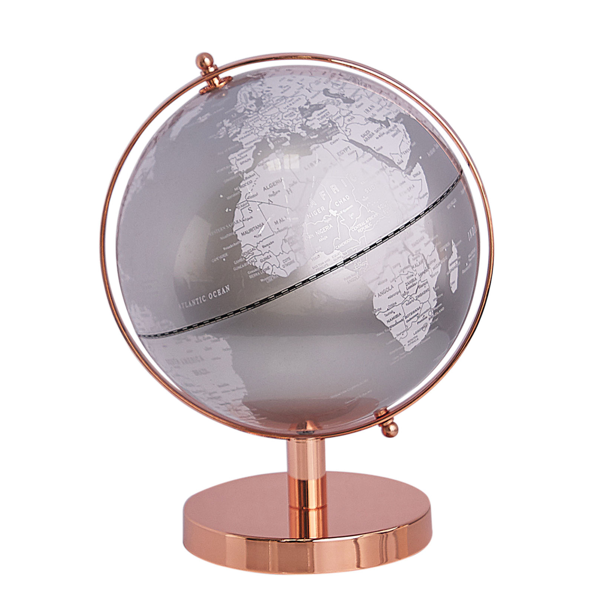 Mappemonde En Cristal - Hauteur 12 Cm, Diamètre 8,5 Cm - Objet Déco, Petits Défauts