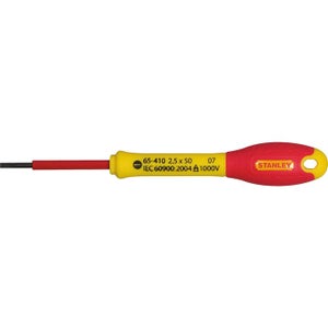 Tournevis électricien cruciforme PH2 - Ø 6 mm - Lame 12,5 cm - Isolé 1000 V  - Stanley Fatmax