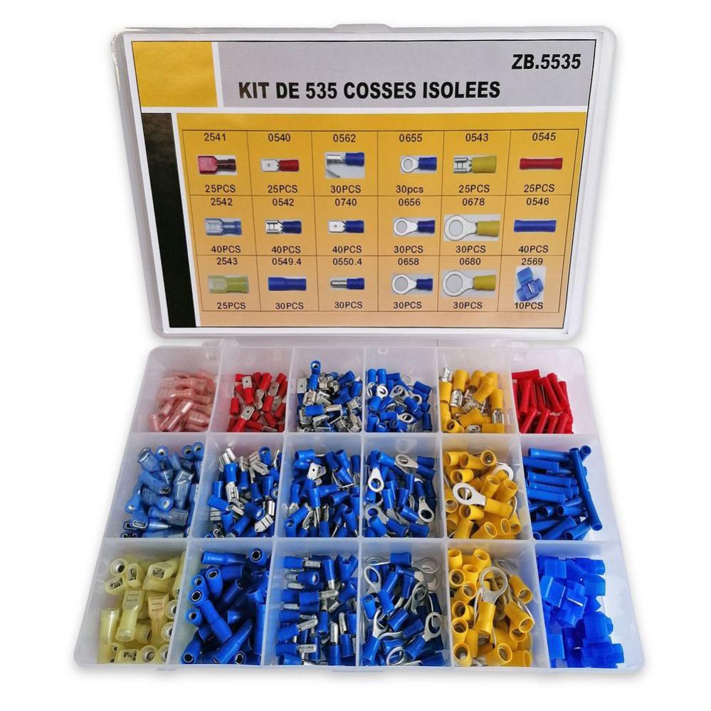 Cosses Isolées à Plage Ronde Lot De 50 - Pour Câbles 1 à 2,5 Mm², Trou 8,4 Mm, Elématique