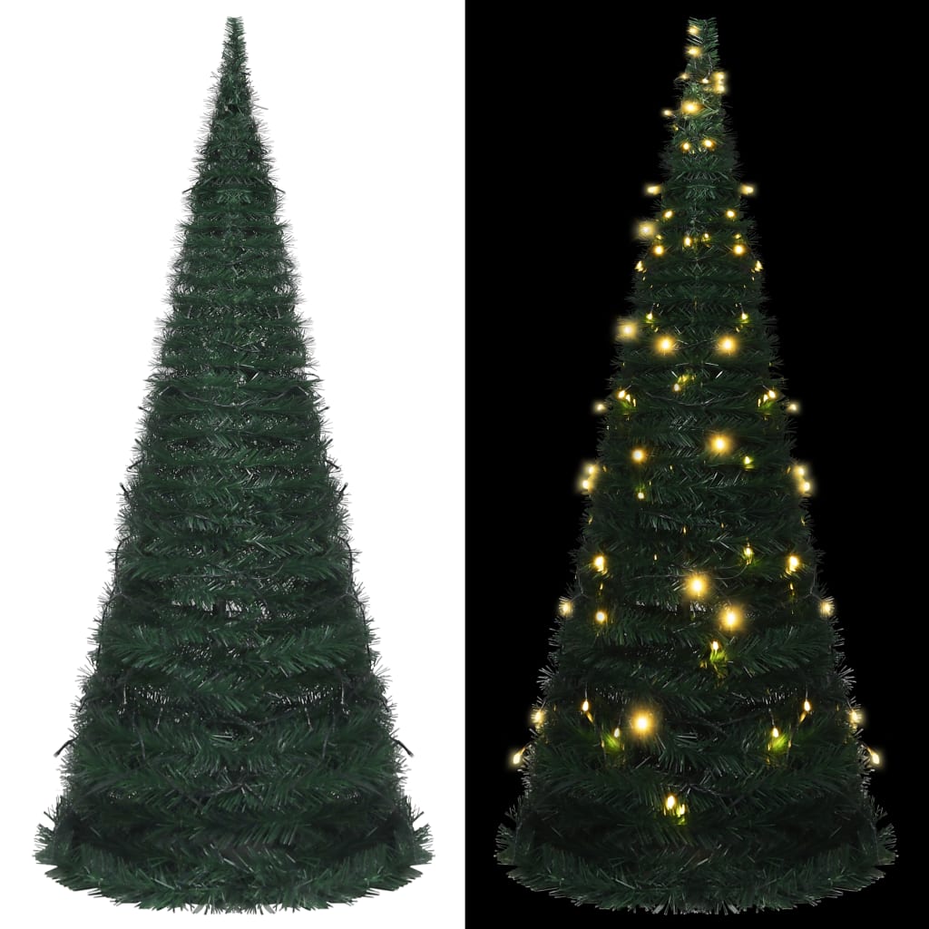 Árvore de Natal pop-up verde com luzes 1,80m