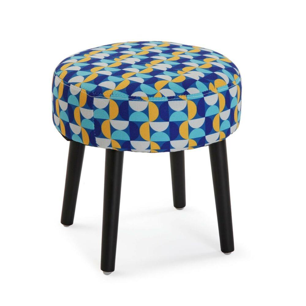 Pouf Sgabello Rotondo Rosa Design Moderno Poggiapiedi Con Rivestimento Velluto 94011913