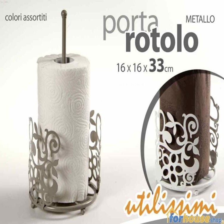 Portascottex Portarotolo da tavolo in metallo 33 cm 2 Colori