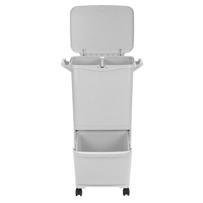 Pattumiera da cucina Pattumiera tri-selettiva 45L con ruote 73 x 36,5 x 28 cm Blu | Leroy Merlin Pattumiera da cucina Pattumiera tri-selettiva 45L con ruote 73 x 36,5 x 28 cm Blu | Leroy Merlin