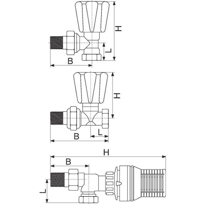 Robinet de radiateur EUROSAR équerre nickelé 3/4'' - COMAP - 418206