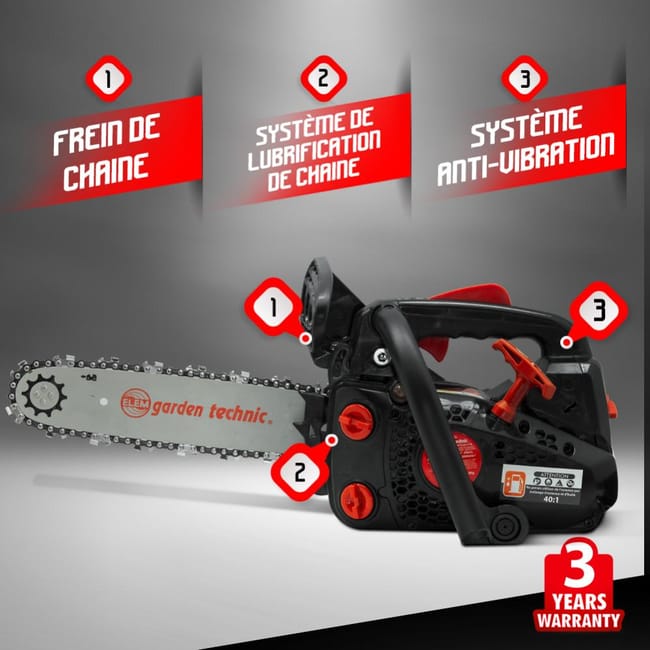 Motosserra a gasolina de poda 25.4cc - 30cm | Leroy Merlin