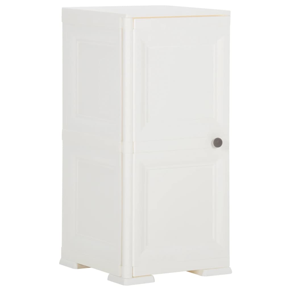 Vidaxl armario de plástico diseño madera blanco angora 40x43x85,5 cm