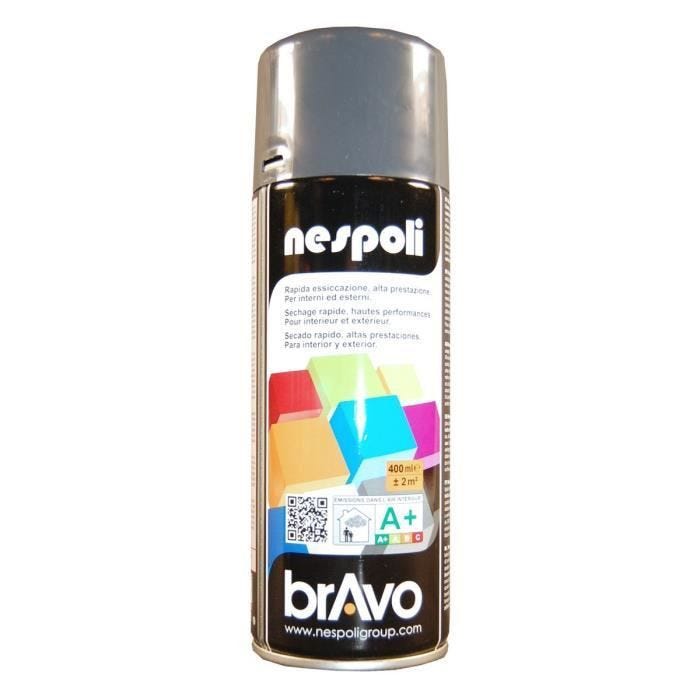 Peinture Bravo Spray aérosol multi-supports noir mat 400 ML