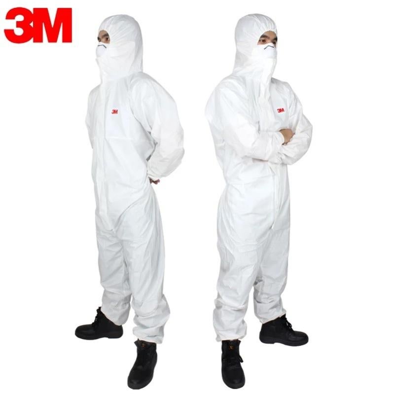 Vêtements de protection à capuche Combinaison 3M 4545, Taille L élastique, Protection CE 5215891, Contre particules sèches, éclaboussures chimiques - 4