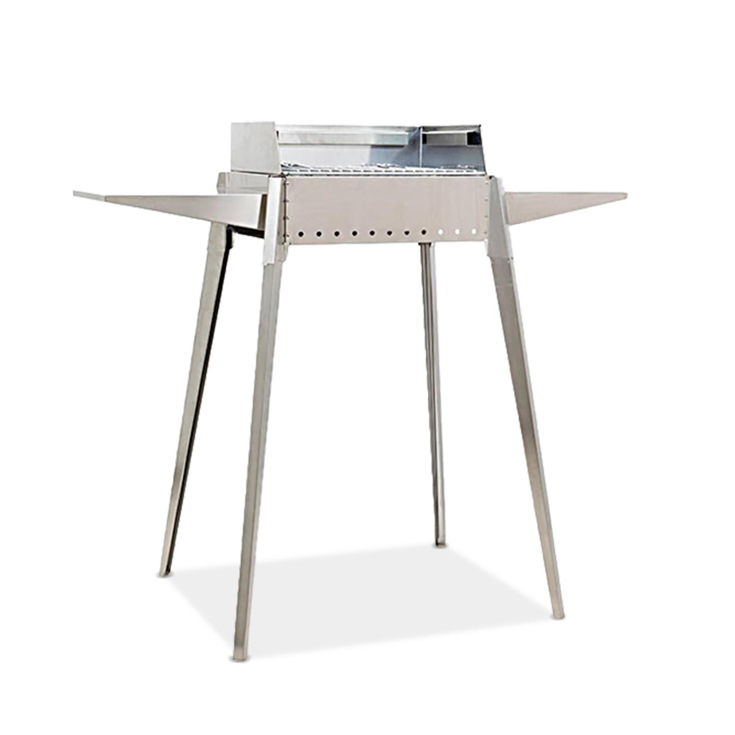 Barbecue Portatile A Carbonella - Griglia Pieghevole In Acciaio Inox Per Campeggio, Picnic E Giardino - Foto 8