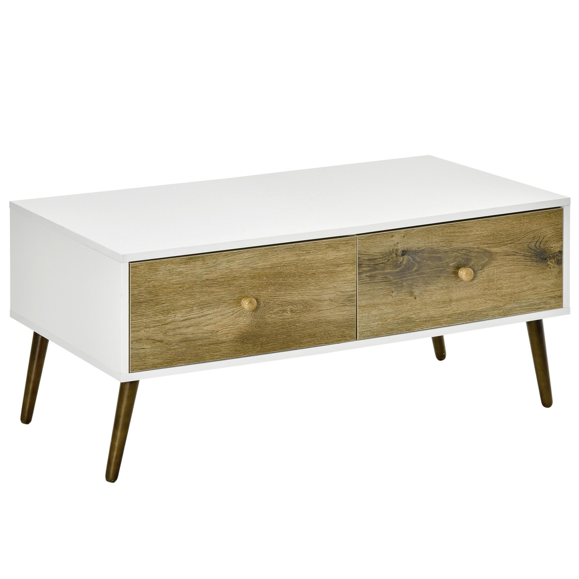 HOMCOM Comodino Nordico Con Ante Scorrevoli A Tapparella, Ripiano Aperto E Gambe In Metallo, Marrone Rustico, 48x40x48 Cm