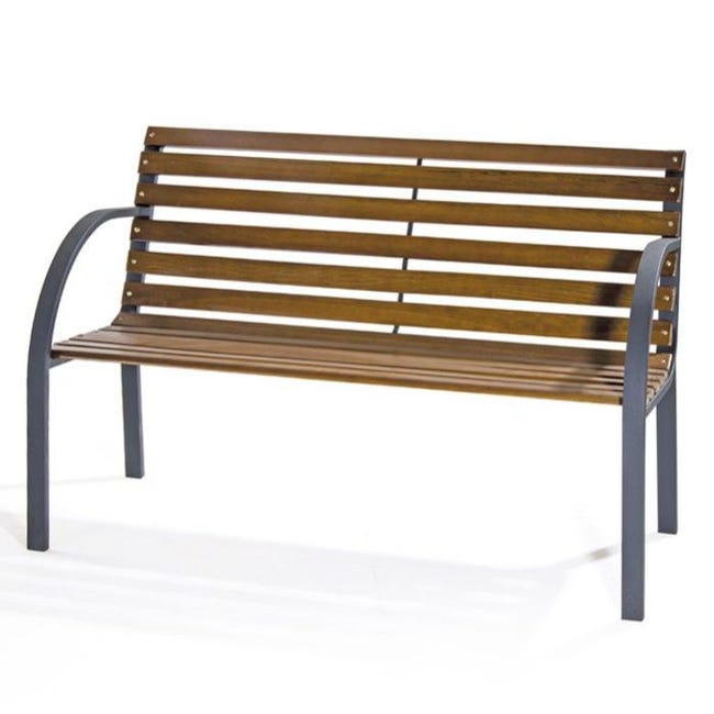Festnight - Panca da giardino in legno massiccio di acacia, 120 x 63 x 84 cm Festnight - Panca da giardino in legno massiccio di acacia, 120 x 63 x 84 cm