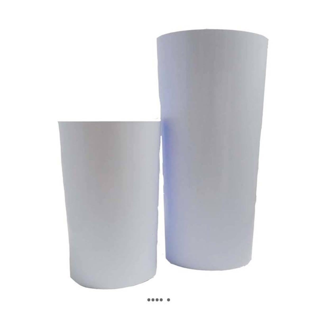 Vase en plastique recyclable int. et ext. H23cm Blanc neige - 2