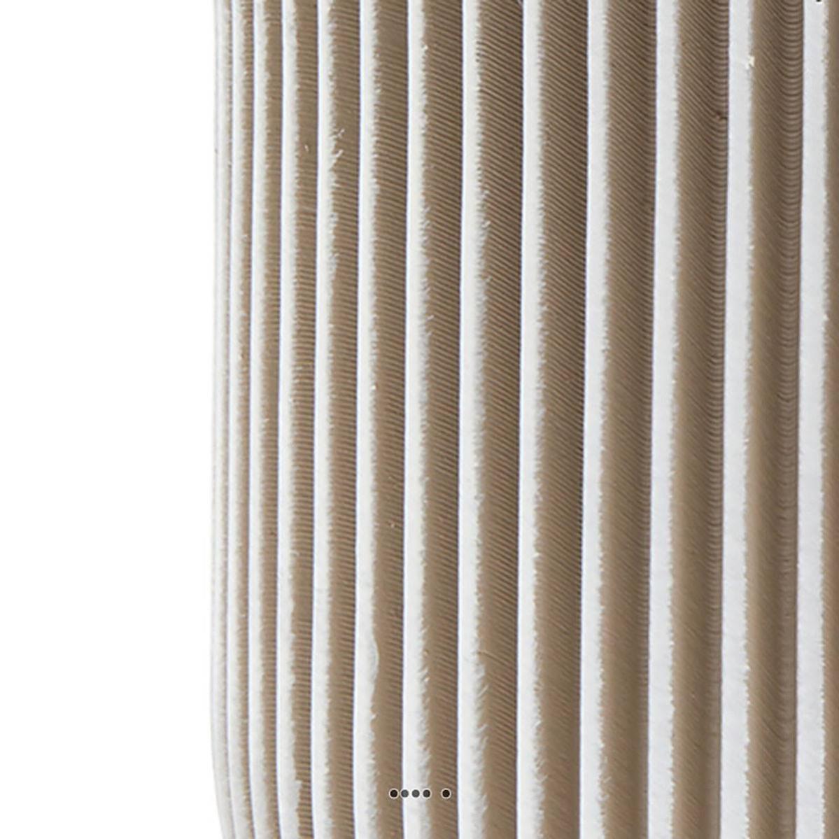 Pot Groove plastique forme eggpot H 21 x D 23cm Blanc - 2