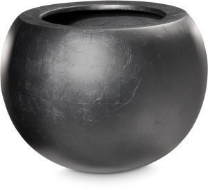 Joli pot rétro forme boule doré en matières synthétiques H 34 x D