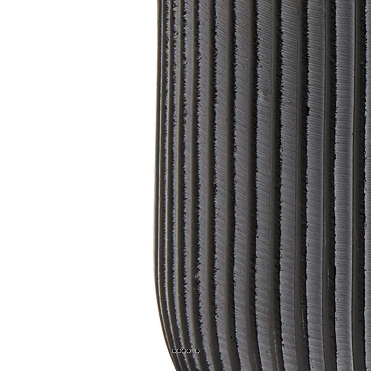 Pot Groove plastique forme eggpot H 21 x D 23cm Noir-blanc - 2