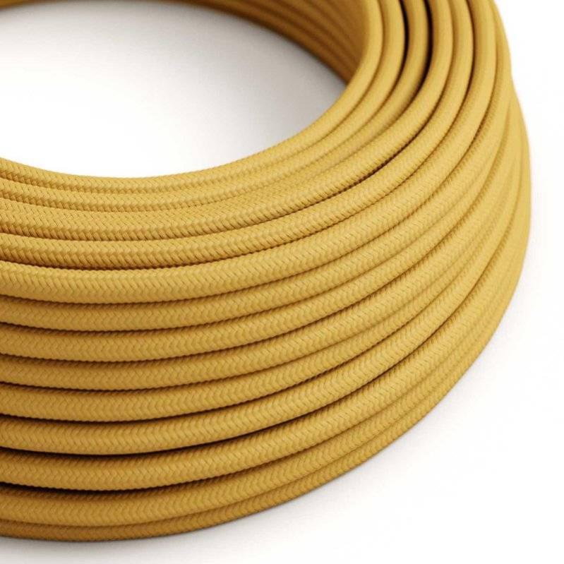 Creative Cables - Cavo Elettrico Rotondo Rivestito In Tessuto Effetto Seta Tinta Unita Whiskey Rm22 84332263