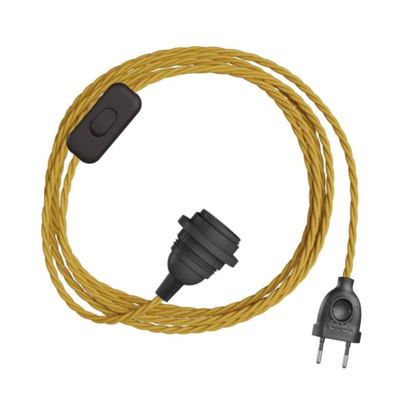 Creative cables - Cablaggio per piantana, cavo RC43 Cotone Tortora 3 m. ( Bianco) | Leroy Merlin