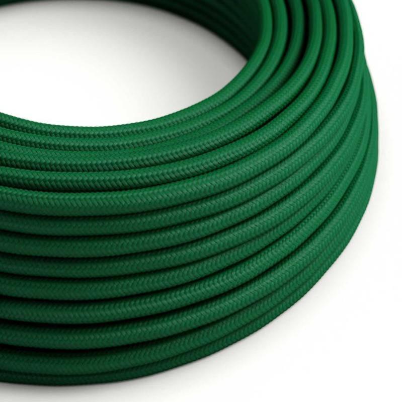 Merlotti - Cavo Elettrico Tondo Rivestito In Tessuto Colorato Verde